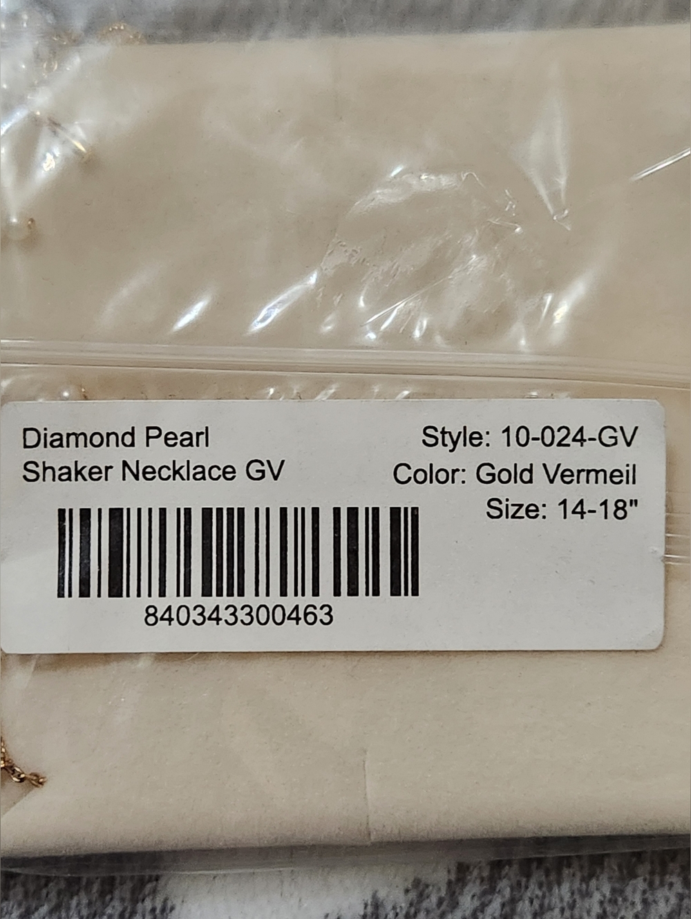 Awe 14k Gold Over Sterling Silver DIAMOND AND PEARL DANGLE NECKLACE - Picture 3 of 7